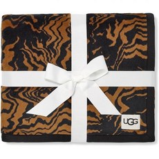 UGG 여성용 더필드 스로우 II 담요, One Size, Chestnut Marble Jungle