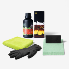 웁시 크레이지 가죽 코팅제 보호제 클리너 천연 나파 시트 관리 세트, 1세트, 100ml, 가죽코팅제(구버전)+코팅블럭+스웨이드4장+타올+장갑