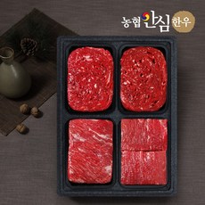 [농협안심한우] 1등급 일품정육세트 (불고기+불고기+국거리+장조림)팩당400g총1.6kg, 1개