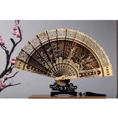 金絲楠木 扇子 22公分, 如圖所示, 1個
