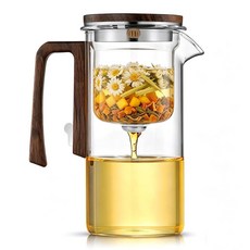 Magnetic Teapot 30.4oz High Borosilicate Glass Teapot with Infuser Loose Leaf Tea Steeper Pot H, Magnetic Teapot, 30.4oz High B