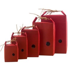 크래프트지 쌀 포장지 세로형 빨간색 크라프트 종이가방, 소형 0.5kg 11 x 5x9, 1개, 레드 세로형 10개입