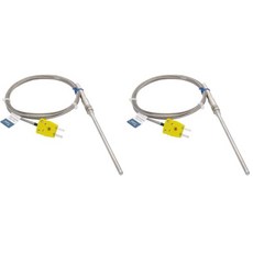 써미스터 K형 프로브 열전대 센서 및 미터 온도 컨트롤러 100mm4 길이 프로브 열전대 온도 범위 0600°CMT-205-C-5X100X2, Probe 100mm/4"+ Connector (Pac