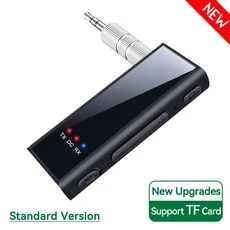 새로운 2 in 1 Bluetooth 5.4 오디오 송신기 수신기 3.5MM AUX Hifi 스테레오 음악 무선 어댑터 마이크 지, 02 Standard Version