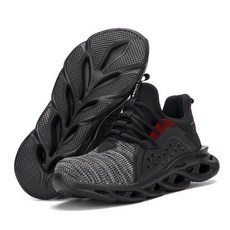 牛皮輕量鋼頭安全鞋舒適透氣耐磨防滑工作鞋工地安全防護首選, 灰色, 1個