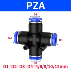 공압 피팅 PU PV PY PE PM PZA PK SA 4mm 10mm 플라스틱 호스 퀵 커플링 파이프 연결구, 01 1Pcs, 05 6mm, 04 PZA