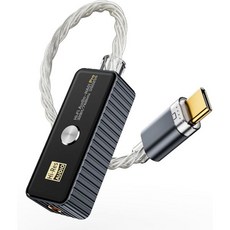 USB C 디지털 아날로그 변환기 헤드폰 앰프 휴대용 3.5mm 오디오 어댑터 동글 고해상도 32비트768kHz PCMDSD256 지원 안드로이드 스마트폰 노트북 PC 음악 재