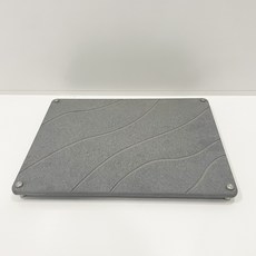 규조토 식기 받침대 욕실 플레이트 속건성 흡수 하드보드, 40x30cm, 조각 물결무늬-진회색, 1개