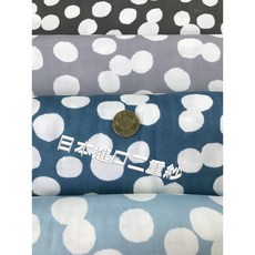 新竹-Cherry拼布教室 日本進口二重紗 雙重紗 點點水玉口水巾, 1碼3尺(90cmx110cm),藍綠