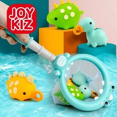 조이키즈 2in1 아기 공룡 뜰채 낚시 목욕놀이 완구