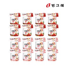 빙그레 요플레 딸기+복숭아 85g 16개입, 16개
