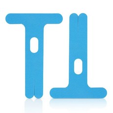 運動護肘肌貼肘部保護肌肉貼健身瑜伽防磨肌內效貼布透氣彈力繃帶, 藍色【T型護肘款】 四片, 1個