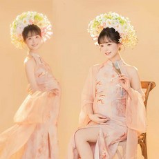 블랙 만삭 촬영 중국풍 레트로 여름