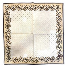 小老闆萬國商舖 日本製 透氣輕薄吸汗手帕-山茶花駝格紋 純棉柔軟舒適 上學 外出 文青, 1個