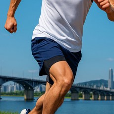 SABU 남성 투인원 러닝반바지