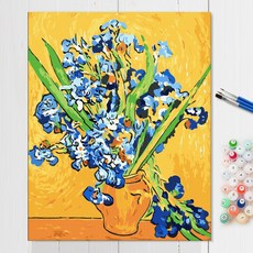 DIY 명화 그리기 세트 고흐 모네 앙리마티스 데이비드 호크니, [DIY]97_아이리스꽃병