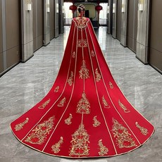 維尼好物 復古奢華花色刺繡嫁衣 重工宮廷風結婚大拖尾