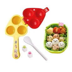 MVE小舖 球形飯糰模具 壽司飯模 DIY便當工具, 1個, 三球