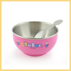 BuBee 豆豆 316不鏽鋼 雙層隔熱碗 11.5cm 附湯匙 台灣製 Y-235S, 黃 (缺色時隨機出貨, 1個