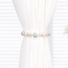 자석 커튼 타이백 로프 홀더 훅 바인딩 스트랩 장식, 1개