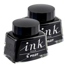 파이롯트 병잉크, 2개, 블랙 (PILOT  병잉크 30ml)