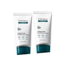 셀라피 에이리페어 데일리 수딩 선크림 50ml 2개 (SPF 50+/PA++++) 저자극 백탁제로 무기자차