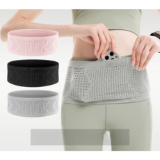 글림 고탄력 분리수납 러닝벨트 스포츠 러닝 허리 힙색, 블랙, 1개