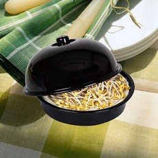 콩나물 기르기 재배기 새싹 키우기 원형 블랙, 1개