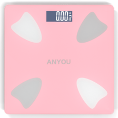 ANYOU 가정용체지방계 체중계, 1개, 핑크색, FL-690(체지방측정)