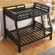 이층 공간 원룸 블랙 성인용 기숙사 벙커 분리형 복층, 2.열간격 하단 1.5x1.9 m 상단 1.2x1.9