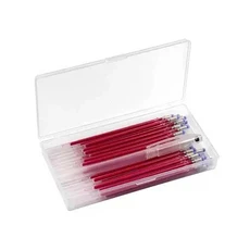 40Pcs와 1Pc 열 지우기 펜 패브릭에 대 한 고온 사라지는 마커 리필 DIY 공예 재봉 액세서리, 01 Red