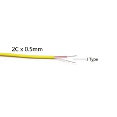 2/5/10/50/100M K J T 유형 열전대 와이어 2 코어 PTFE 절연체 차폐 라인 고온 측정 보상 케이블, 05 5 meters, 05 5 meters, 1개