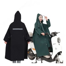 오토바이 라이더 우비 반사테이프 안전 레인코트 후드 방수 비옷 자전거 배달 야외활동
