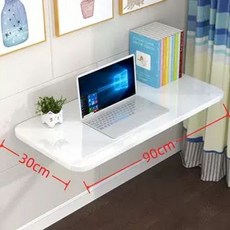 접이식 벽걸이 책상 공간활용 테이블 탁자 식탁 붙박이, 1인용, 90x30