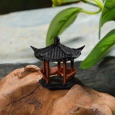 분재 건물 조경 미니어처 높이 3.0cm 수조 단층 조경용품 원형 정자 미니어처소품 정자, AM. 높이 4x4.4x4.2CM