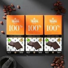 trapa 無添加糖 100%巧克力, 80g, 3個
