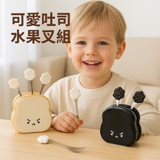 吐司水果叉組, 黑, 1個
