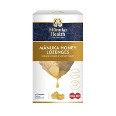 Manuka Health 紐西蘭麥盧卡蜂蜜 MGO 400+ 維他命C 天然薑 & 檸檬潤喉糖, 1個, 15入