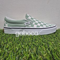 반스 클래식 슬립온 컬러 띠어리 체커보드 라이트 리프 그린 VN000D6YEMW1
