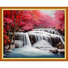 초보자를 위한 레드싱 스탬핑 크로스 키트 자수 다양한 패턴 스타터 DIY 프린트 바늘 포인트 11CT - 피콕 플라워 16x20 인치, Arts patterns11