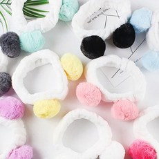 극세사 곰돌이 헤어밴드 세안 세면 화장 두꺼운 피부보호 고정력, 1개, 상세페이지 참조