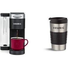 Keurig 큐리그 K Supreme 싱글 서브 컵 포드 커피 메이커 멀티스트림 기술 블랙 메이커에 맞는 여행용 머그 1개입 1팩 스테인리스 스틸 202906, Keurig 큐리그 K Supreme 싱글 서브 컵 포