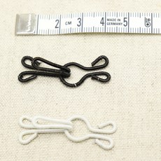 수선용 의류리폼 실걸고리 밍크걸고리 1셋-5쌍, 블랙