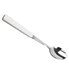 모던한 화이트 도자기핸들 커피 티스푼-대 홈카페 요거트 숟가락