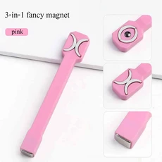 쿠쿠스토어 네일 아트 마그네틱 스틱 펜 3D 캣 젤 페인팅 완드 UV 폴리쉬 매직 매니큐어 도구, 01 Pink