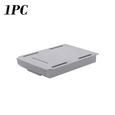 책상 서랍 보관 상자 아래 셀프 스틱 주최자 스탠드 편지지 스토리지 트레이 정리 펜용 청소 연필, Gray1PC, 01 L(22x15.5x3.5cm)