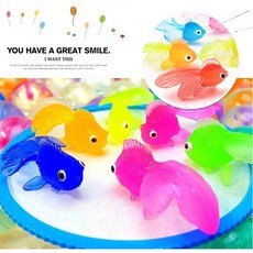 夜市撈魚遊戲玩具，50入小金魚含魚網，洗澡懷舊童玩, 1個