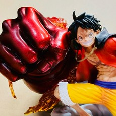 BT 航海王 三檔大手魯夫 GK 鬼島猿王色紅拳頭 公仔 擺件, 1個