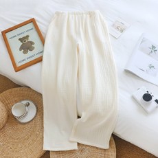 純棉三層紗睡袍女款春秋季全棉棉紗繫帶純色薄款透氣家居服浴袍