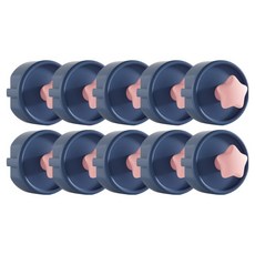 아이끌레 콘센트 감전방지 실리콘 커버, 별네이비핑크, 10개